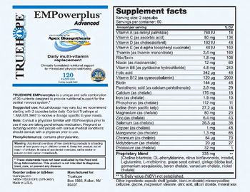 Truehope EMPowerplus Advanced - supplement