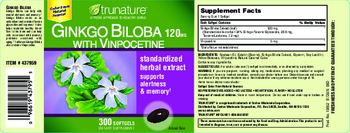 TruNature Ginkgo Biloba 120 mg With Vinpocetine - supplement