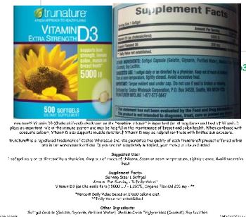 TruNature Vitamin D3 Extra Strength 5000 IU - supplement