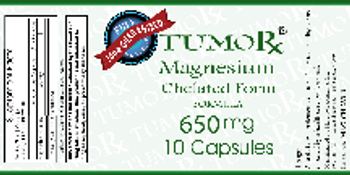 TumoRx Magnesium Chelated Form Formula 650 mg - 