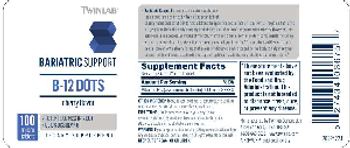 Twinlab Bariatric Support B-12 Dots Cherry Flavor - supplement