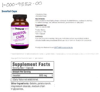 Twinlab Inositol Caps - supplement