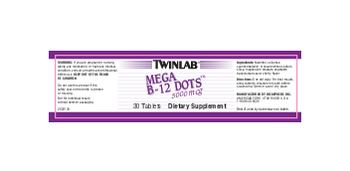 Twinlab Mega B-12 Dots 5000 mcg - supplement