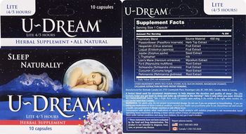 U-Dream U-Dream Lite - herbal supplement