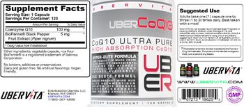 Ubervita Uber CoQ10 - supplement