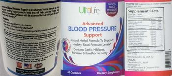 UltaLife Advanced Blood Pressure Support - supplement