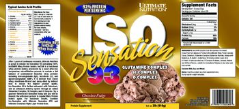 Ultimate Nutrition ISO Sensation 93 Chocolate Fudge - protein supplement