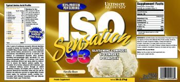 Ultimate Nutrition ISO Sensation 93 Vanilla Bean - 