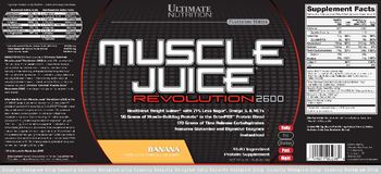 Ultimate Nutrition Platinum Series Muscle Juice Revolution 2600 Banana - multi ingredient protein supplement