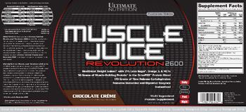 Ultimate Nutrition Platinum Series Muscle Juice Revolution 2600 Chocolate Cr�me - multi ingredient protein supplement