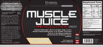 Ultimate Nutrition Platinum Series Muscle Juice Revolution 2600 Vanilla Creme - multi ingredient protein supplement
