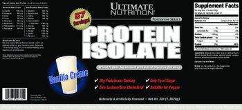 Ultimate Nutrition Platinum Series Protein Isolate Vanilla Creme - 