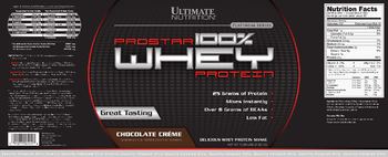 Ultimate Nutrition Prostar 100% Whey Protein Chocolate Creme - 