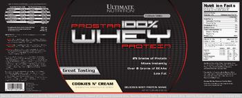 Ultimate Nutrition Prostar 100% Whey Protein Cookies N' Creme - 