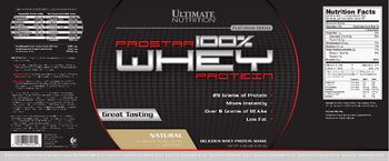 Ultimate Nutrition Prostar 100% Whey Protein Natural - 