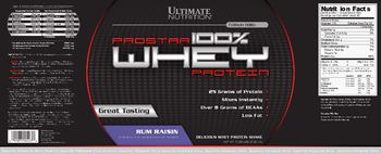 Ultimate Nutrition Prostar 100% Whey Protein Rum Raisin - 