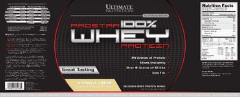 Ultimate Nutrition Prostar 100% Whey Protein Vanilla Creme - 