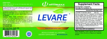 Ultimaxx Health Levare - revolutionary all natural supplement