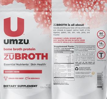 UMZU ZuBroth Savory Herb - supplement