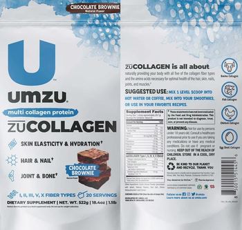 UMZU ZuCollagen Chocolate Brownie - supplement