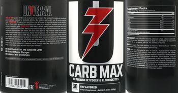 Universal Carb Max Unflavored - supplement