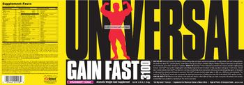 Universal Gain Fast 3100 Strawberry Shake - anabolic weight gain supplement