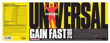 Universal Nutrition Gain Fast 3100 Strawberry Shake - these statements have not been evaluated by the food and drug administration this product is not int