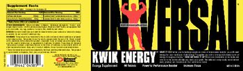 Universal Kwik Energy - energy supplement