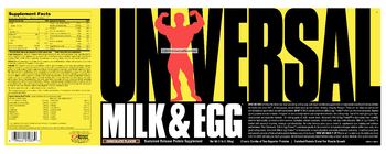 Universal Milk & Egg Chocolate Flavor - sustained release protein supplement