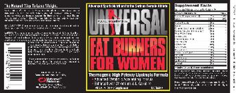 Universal Nutrition Fat Burners For Women - all natural supplement