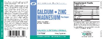 Universal Nutrition / Universal Naturals Calcium Zinc Magnesium Plus Copper - supplement