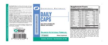 Universal Nutrition / Universal Naturals Daily Caps - supplement