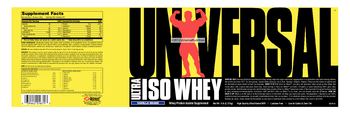 Universal Ultra ISO Whey Vanilla Shake - whey protein isolate supplement