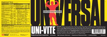 Universal Uni-Vite - bodybuilding vitamin supplement