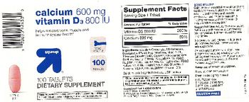 Up&up Calcium 600 mg Vitamin D3 800 IU - supplement