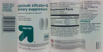 Up&up Calcium Citrate+D - supplement