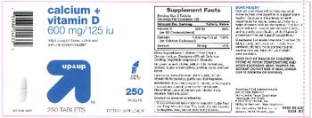 Up&up Calcium + Vitamin D 600 mg/125 IU - supplement