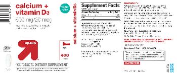 Up&up Calcium + Vitamin D3 600 mg/20 mcg - supplement