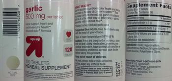 Up&up Garlic 500 mg - herbal supplement