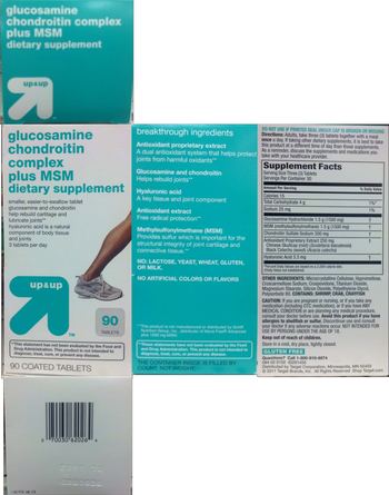 Up&up Glucosamine Chondroitin Complex plus MSM - supplement