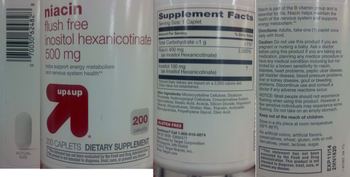 Up&up Niacin Flush Free Inositol Hexanicotinate 500 mg - supplement