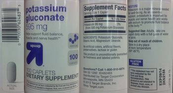 Up&up Potassium Gluconate 595 mg - supplement