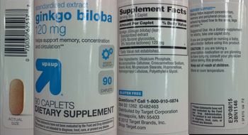 Up&up Standardized Extract Ginkgo Biloba 120 mg - supplement