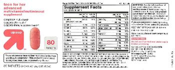 Up&up Teen for Her Advanced - multivitamin multimineral supplement