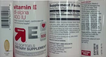 Up&up Vitamin E DL-Alpha 400 IU - supplement