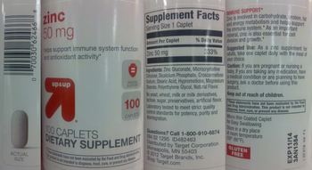 Up&up Zinc 50 mg - supplement