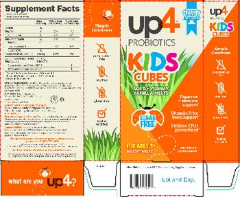 UP4 Kids Cubes Soft + Yummy Vanilla Melts - probiotic supplement