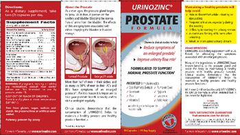 Urinozinc Prostate Formula - supplement