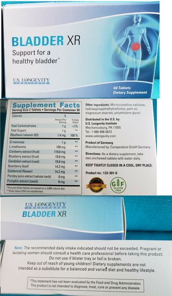 U.S. Longevity Institute Bladder XR - supplement