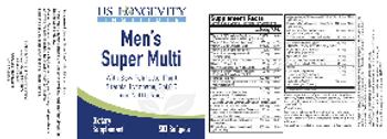 U.S. Longevity Institute Men's Super Multi - supplement
